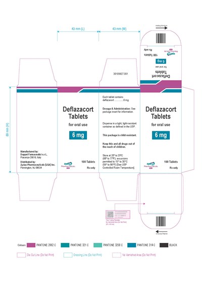 Carton Label 6mg (Deflazacort Carton 6 mg)